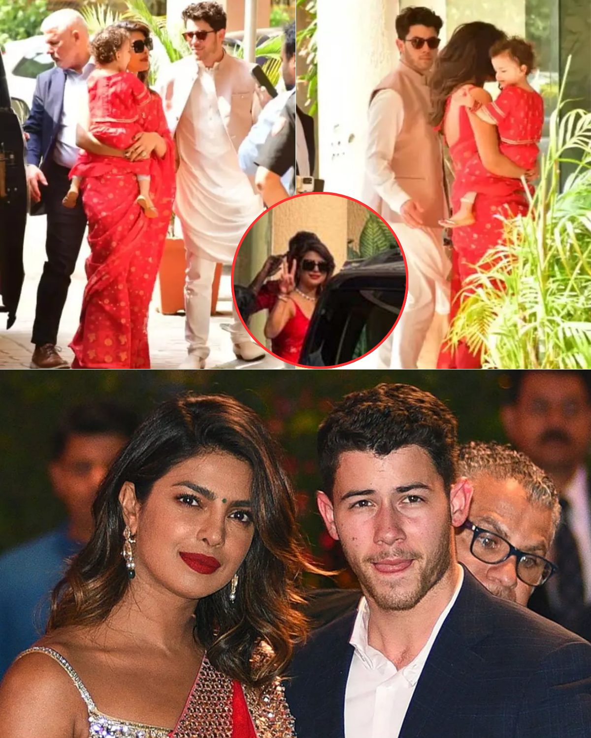 Cover Image for Priyanka Chopra And Nick Jonas Go Desi Along With Daughter Malti Marie In Mumbai