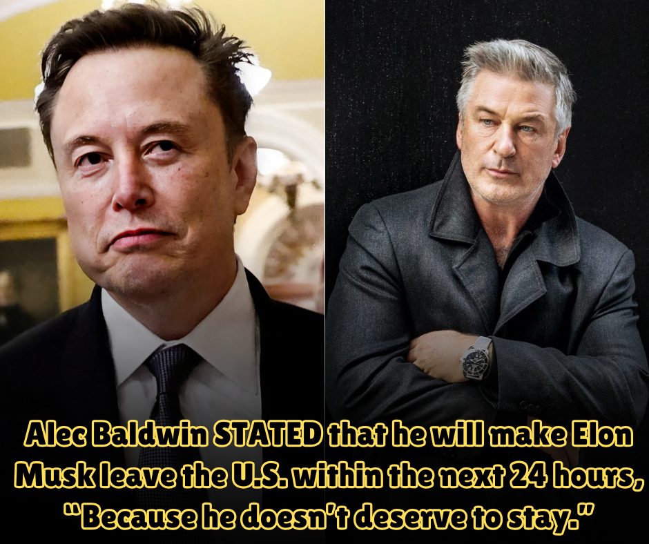 Cover Image for Alec Baldwin STATED that he will make Elon Musk leave the U.S. within the next 24 hours, “Because he doesn’t deserve to stay.”